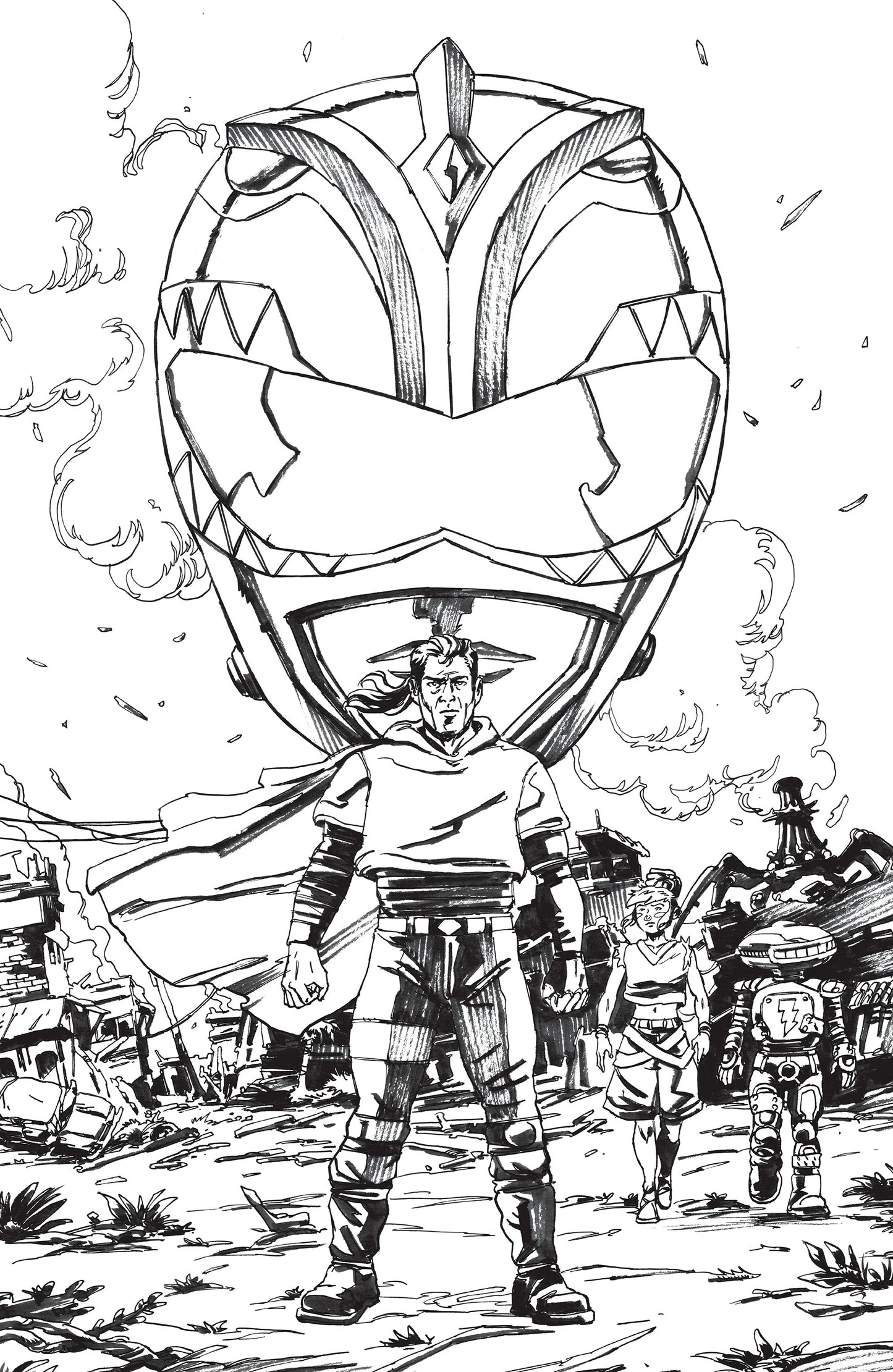 Power Rangers: Green #1 Comic - Vargas Unlimited B&W Variant