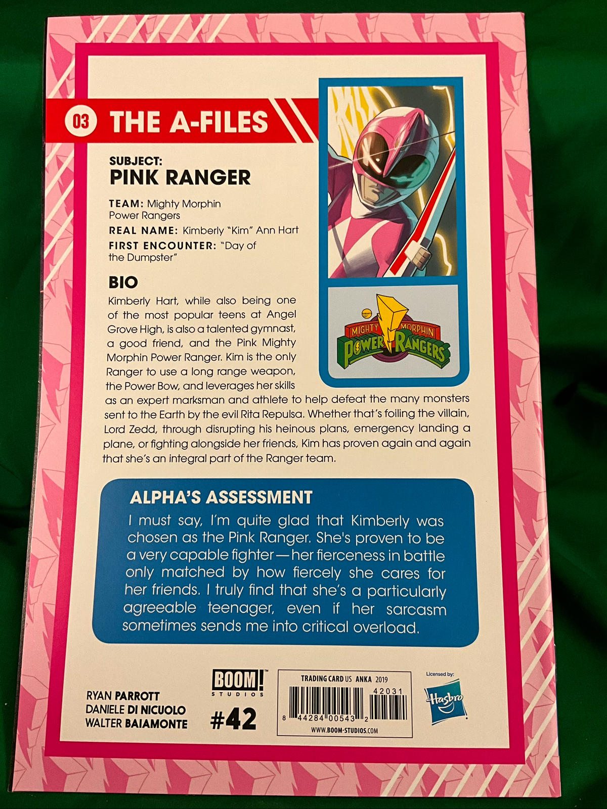 Mighty Morphin Power Rangers #42 Comic - 1:20 Anka Pink Ranger Variant