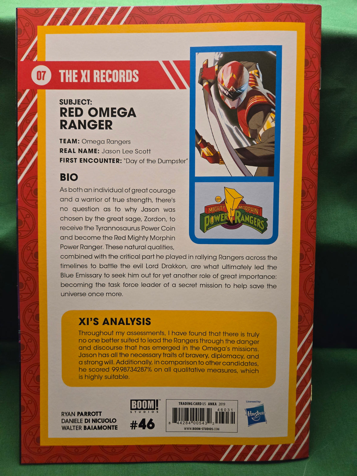 Mighty Morphin Power Rangers #46 Comic - 1:20 Anka Trading Card Variant