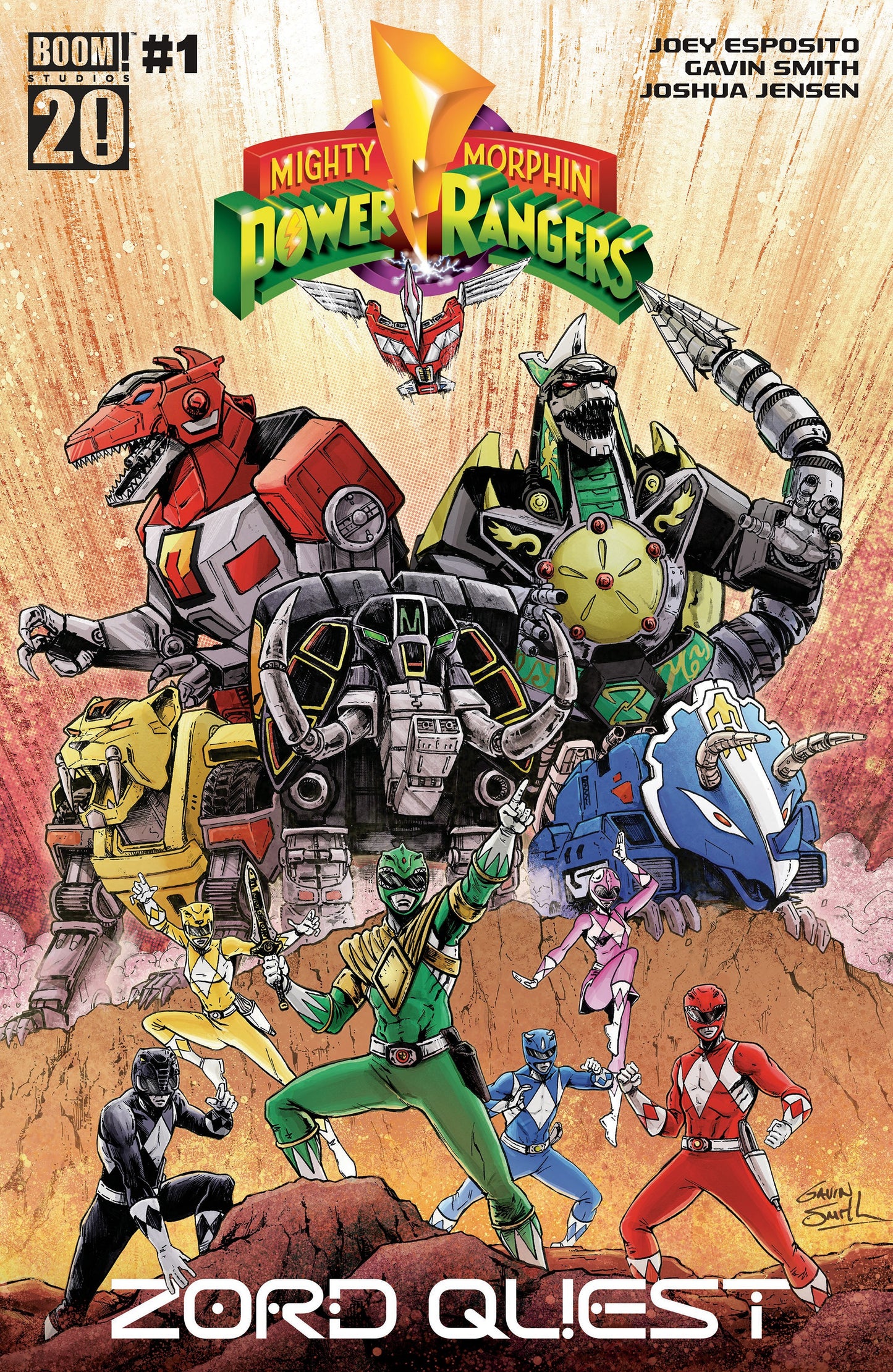 Mighty Morphin Power Rangers: Zord Quest #1 Comic - Gavin Smith Cover