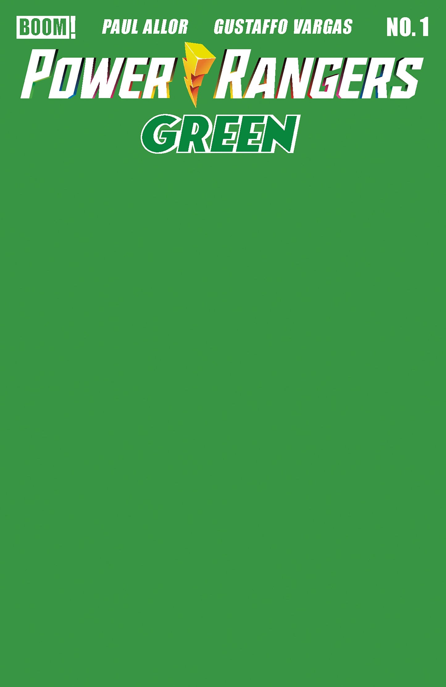 Power Rangers: Green #1 Comic - Blank Green Sketch Variant
