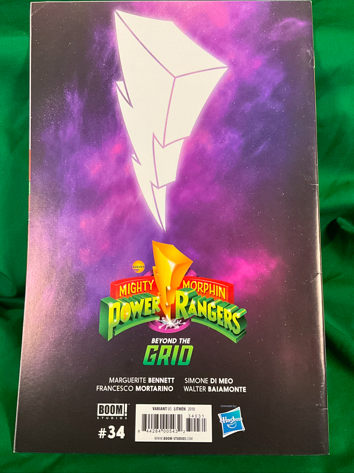 Mighty Morphin Power Rangers #34 Comic - 1:25 Lithen Gold Rangers Variant