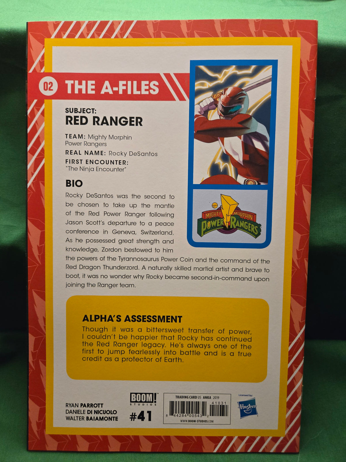 Mighty Morphin Power Rangers #41 Comic - 1:20 Anka Trading Card Variant
