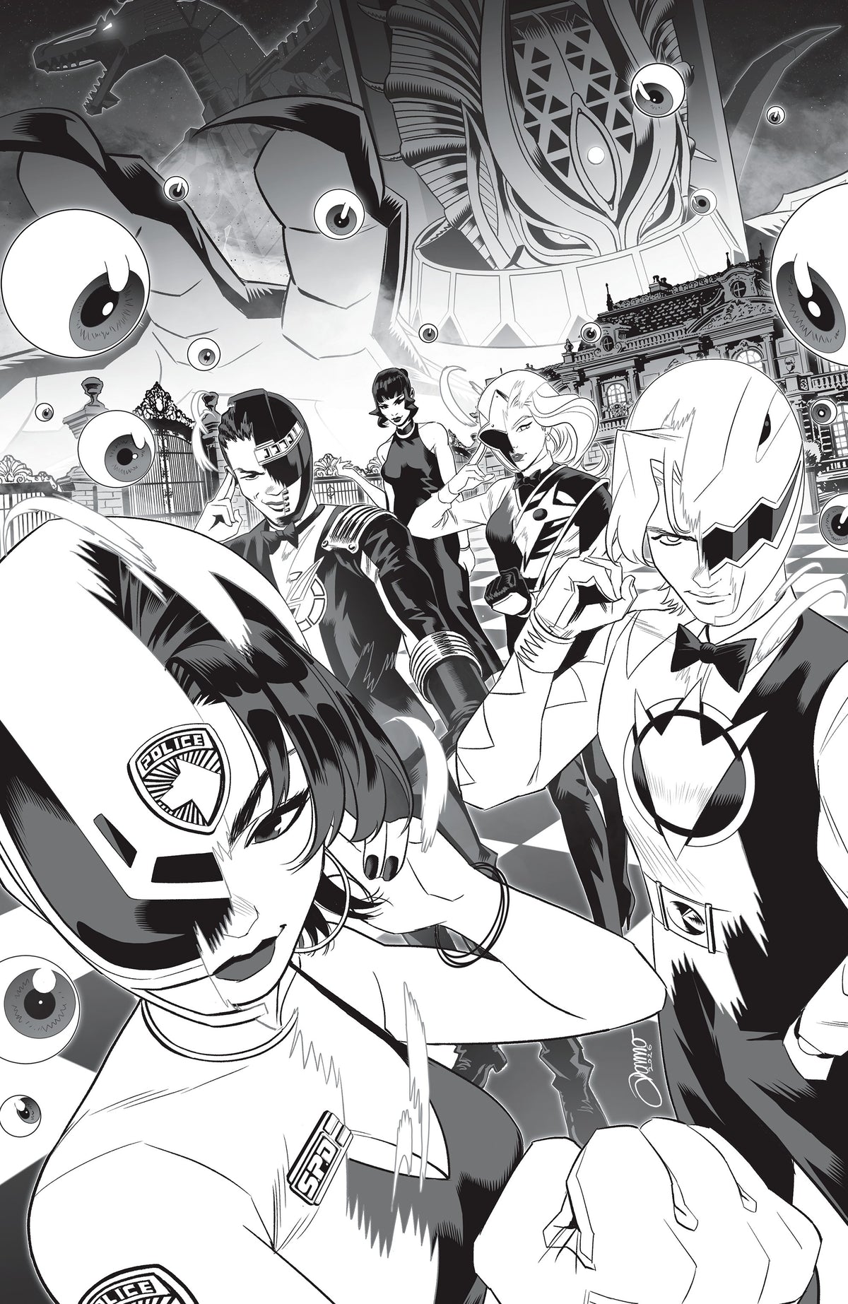 Power Rangers: Unlimited #3 Comic - Zonno B&W Variant